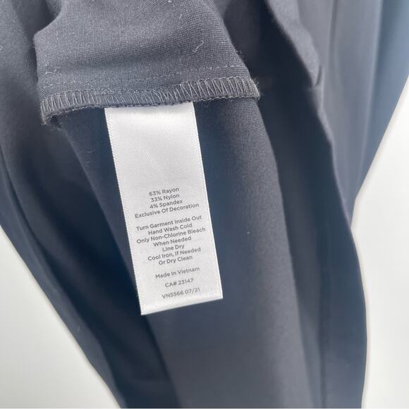 TALBOTS Dress Size 10 Bow Embroidered Cut Out Velvet Ponte Knit A-Line NWT Black - Picture 10 of 12